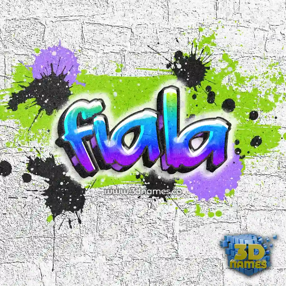 fiala in Graffiti Grunge style - 3D name wallpaper