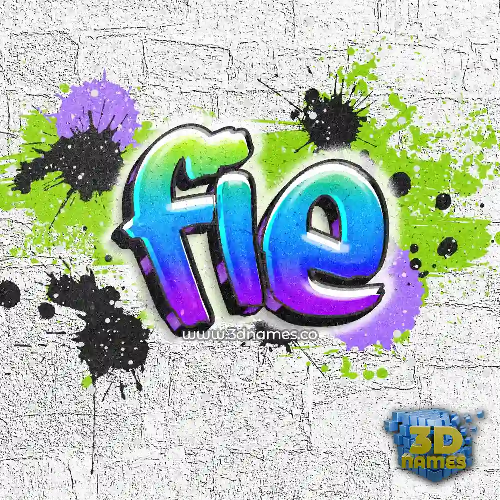 fie in Graffiti Grunge style - 3D name wallpaper