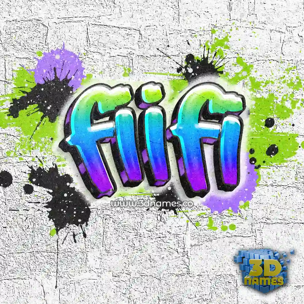 fiifi in Graffiti Grunge style - 3D name wallpaper