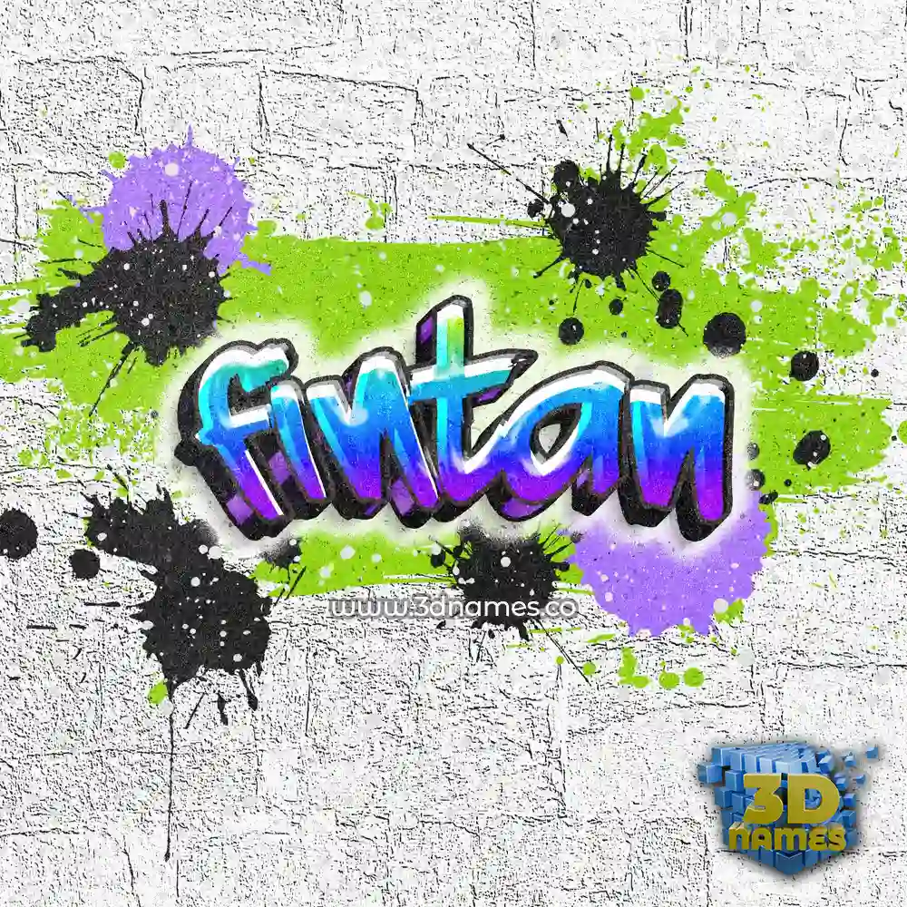 fintan in Graffiti Grunge style - 3D name wallpaper