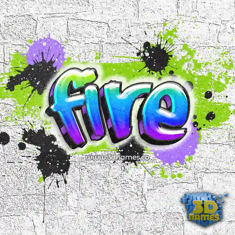 fire in Graffiti Grunge style - 3D name wallpaper