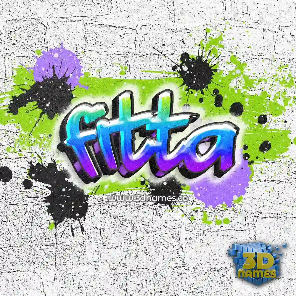 fitta in Graffiti Grunge style - 3D name wallpaper