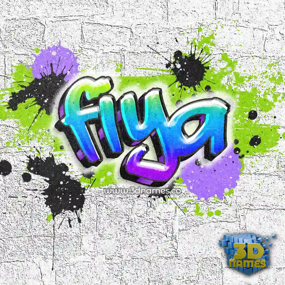 fiya in Graffiti Grunge style - 3D name wallpaper