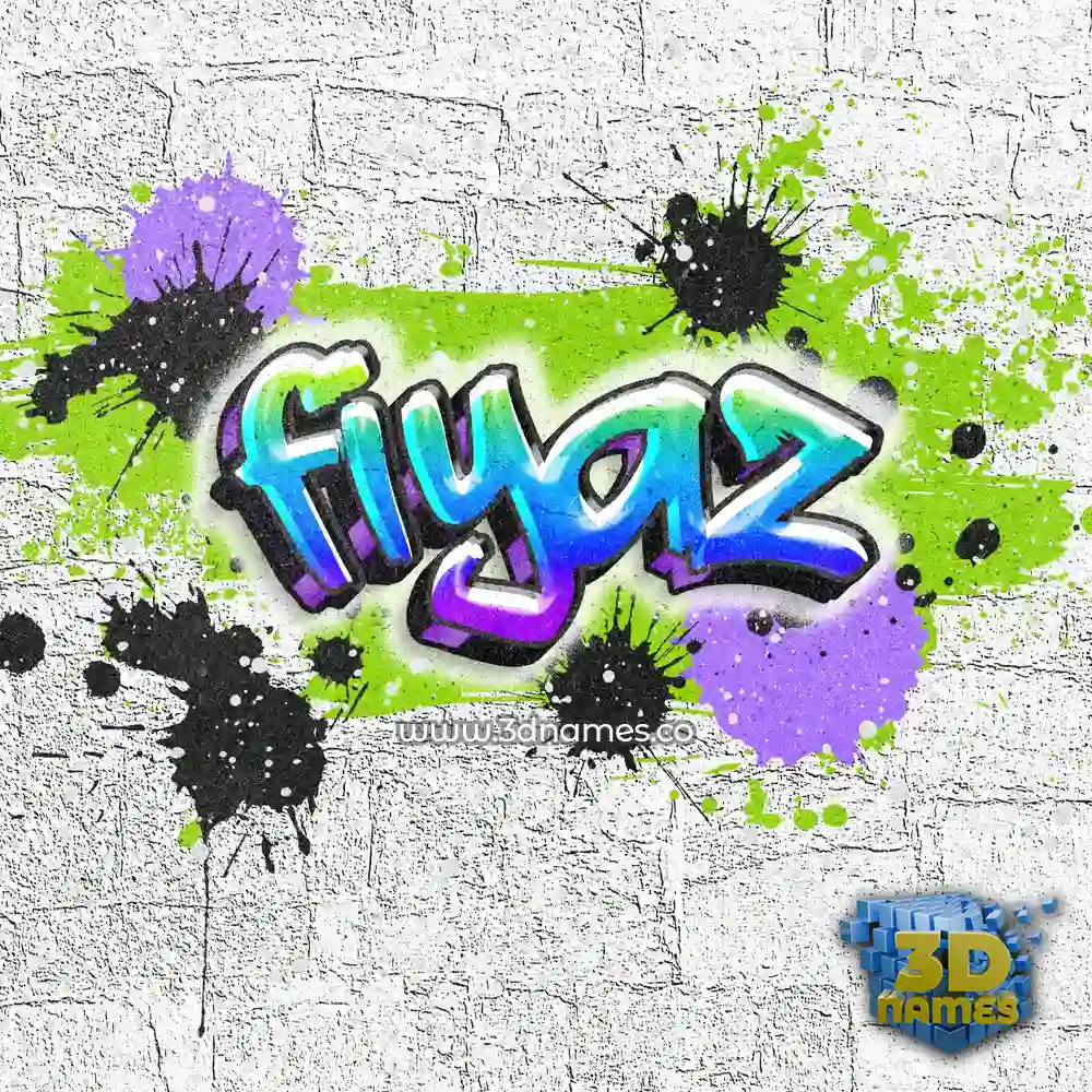 fiyaz in Graffiti Grunge style - 3D name wallpaper