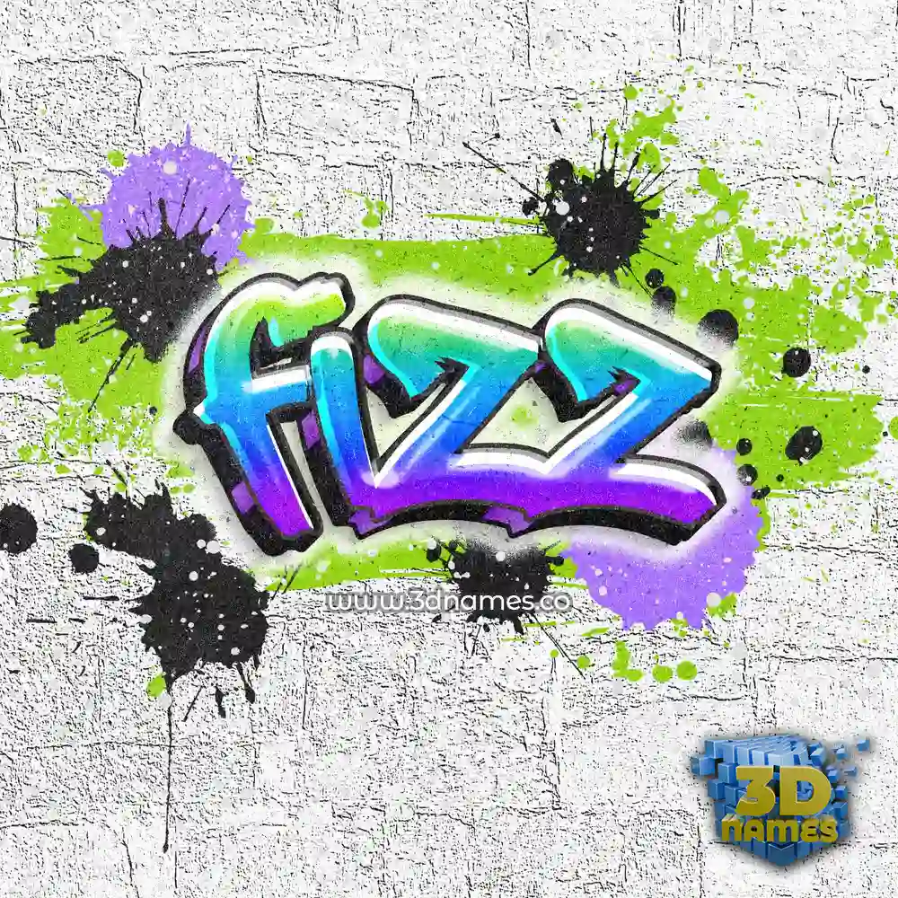 fizz in Graffiti Grunge style - 3D name wallpaper