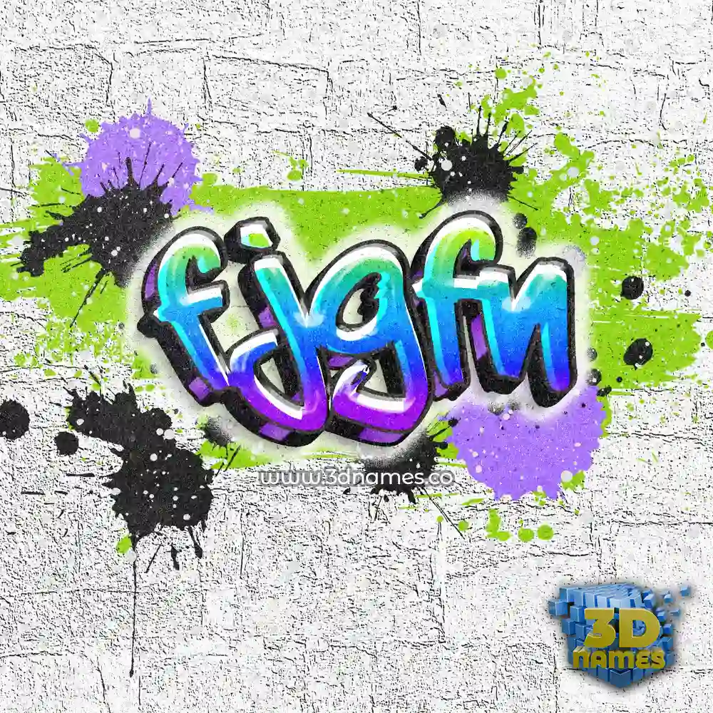 fjgfn in Graffiti Grunge style - 3D name wallpaper