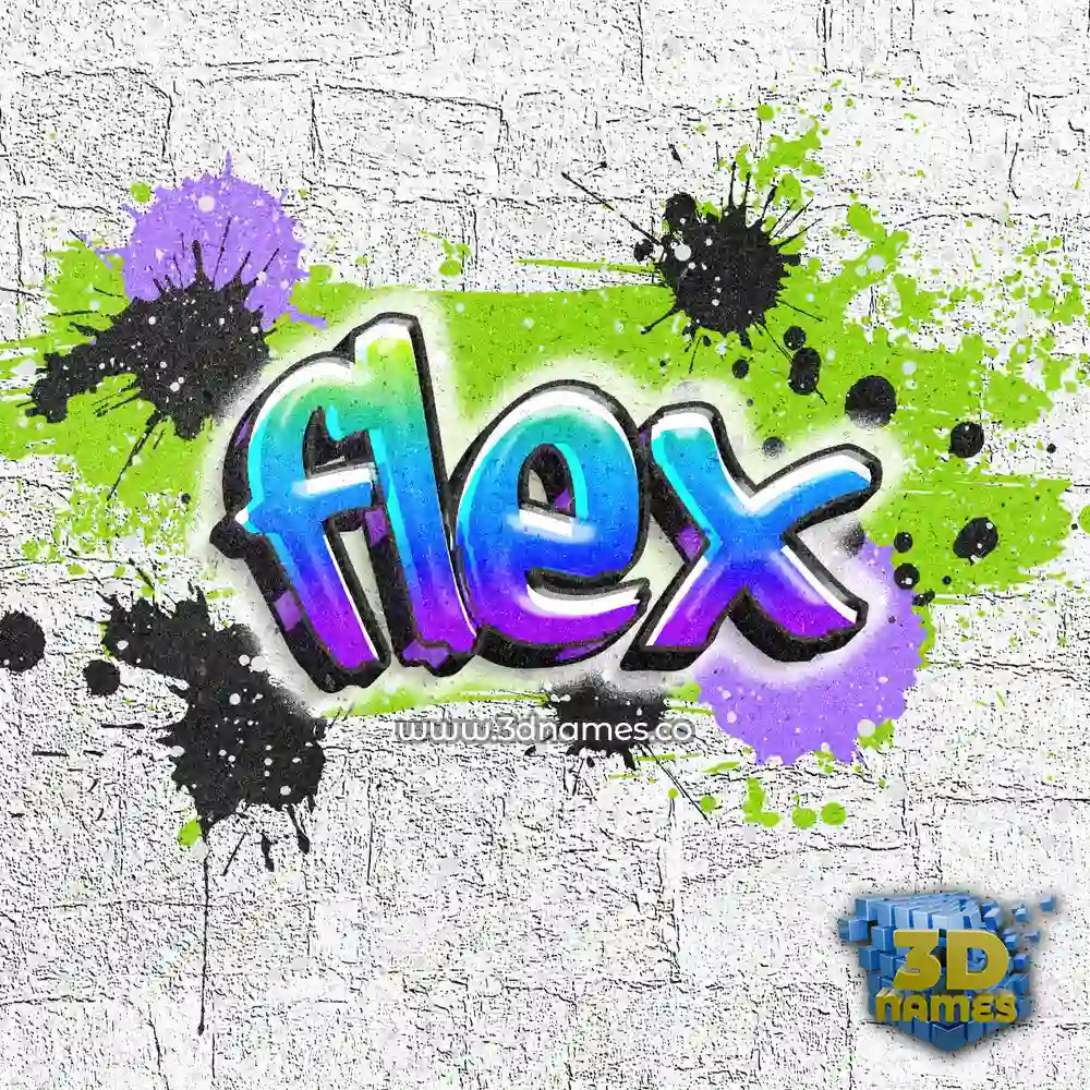 flex in Graffiti Grunge style - 3D name wallpaper