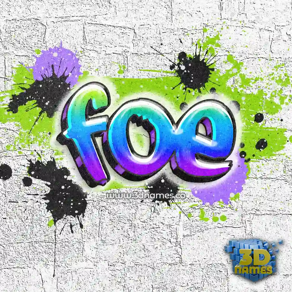 foe in Graffiti Grunge style - 3D name wallpaper