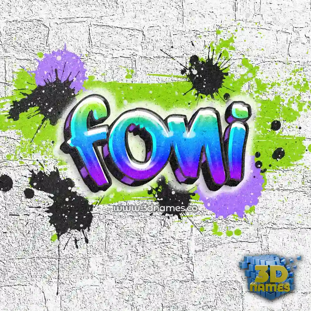 foni in Graffiti Grunge style - 3D name wallpaper