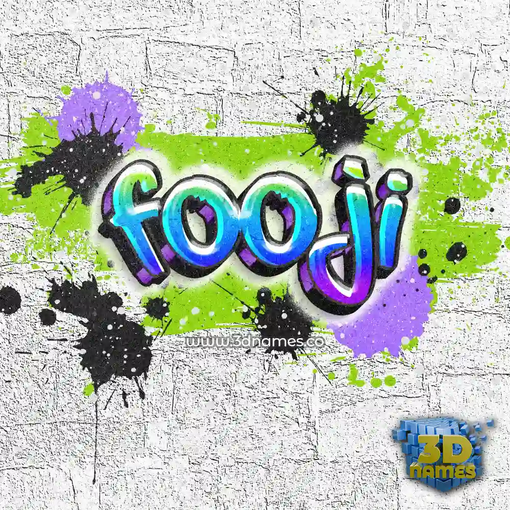 fooji in Graffiti Grunge style - 3D name wallpaper