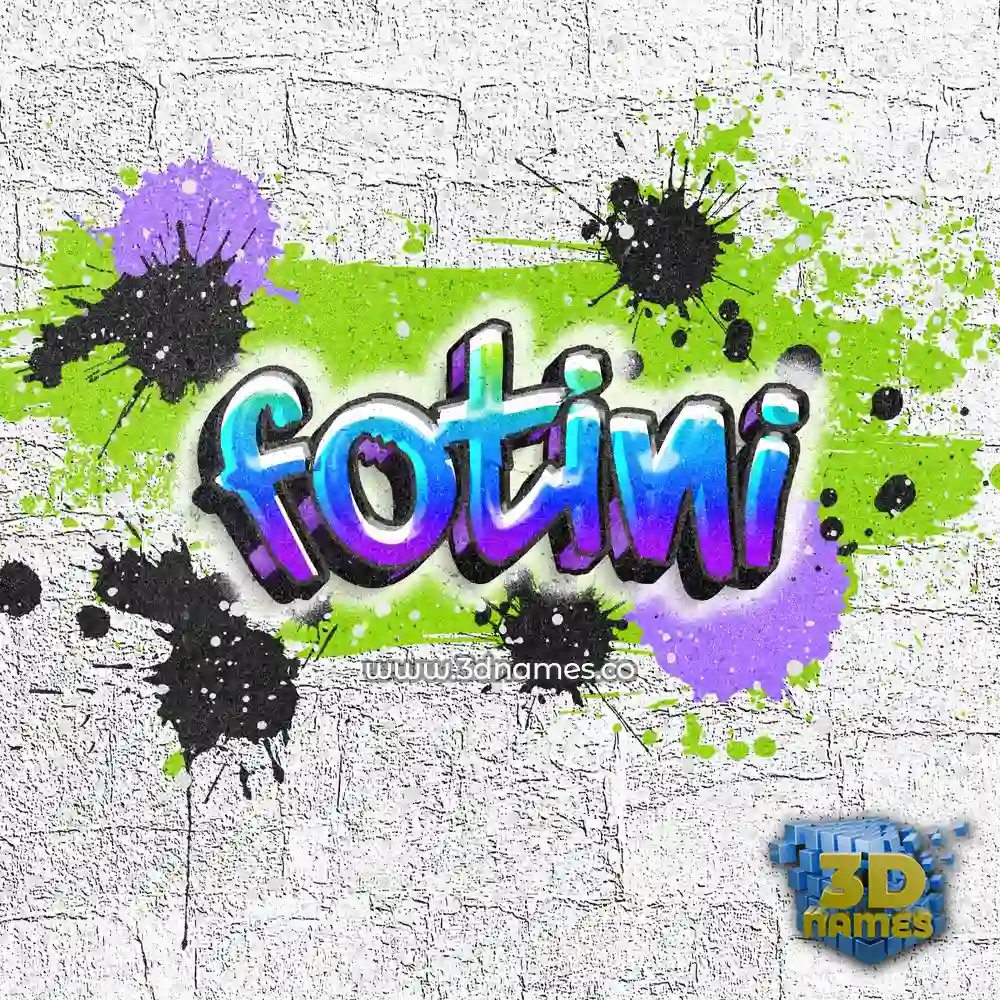 fotini in Graffiti Grunge style - 3D name wallpaper