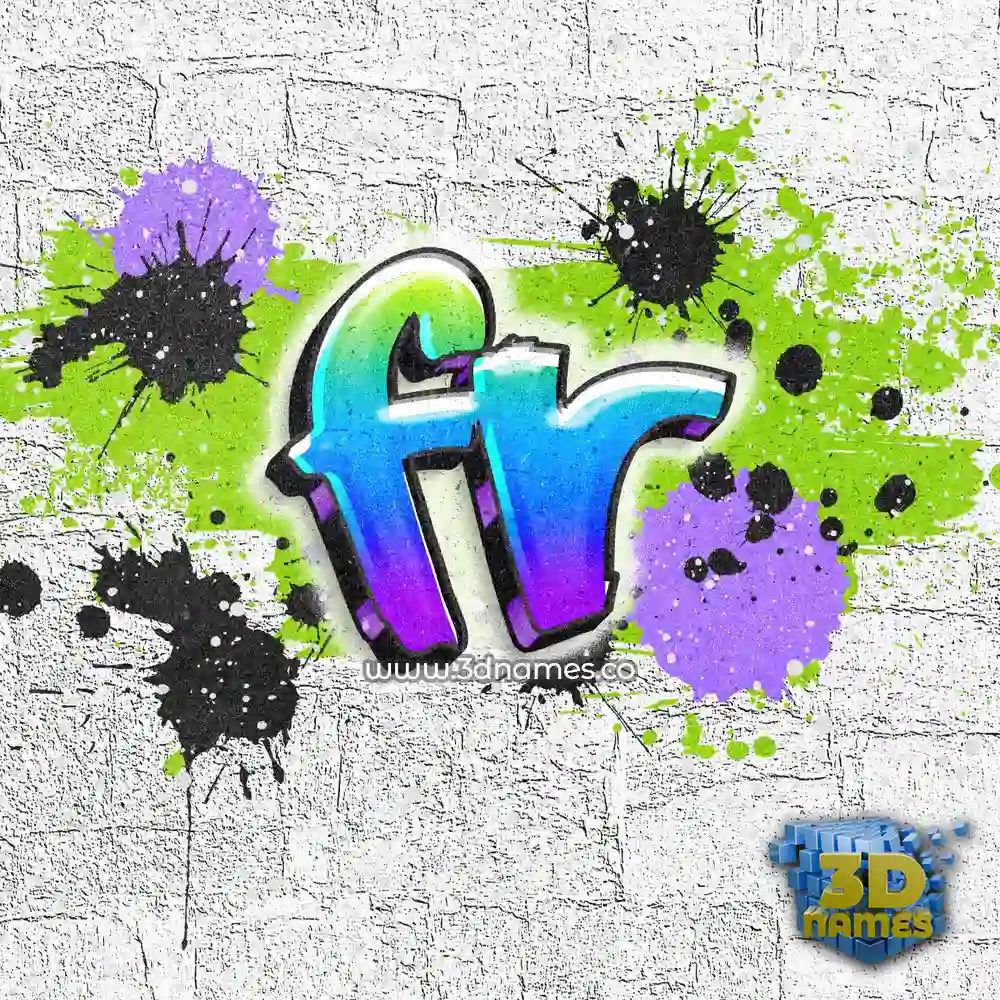 fr in Graffiti Grunge style - 3D name wallpaper