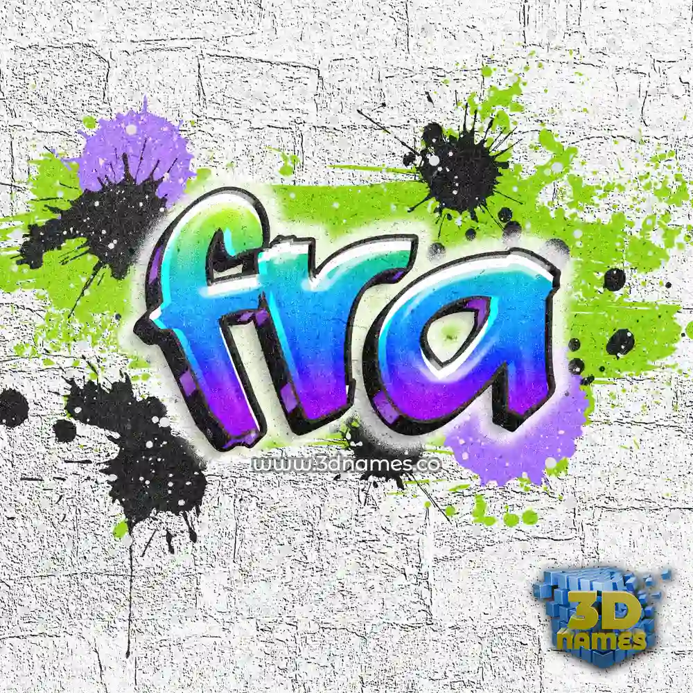 fra in Graffiti Grunge style - 3D name wallpaper