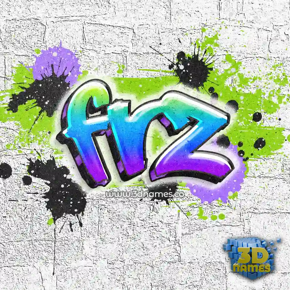 frz in Graffiti Grunge style - 3D name wallpaper