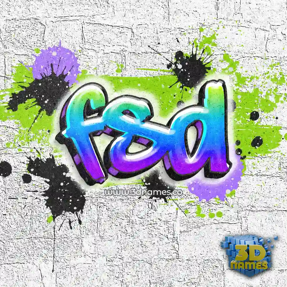 fsd in Graffiti Grunge style - 3D name wallpaper