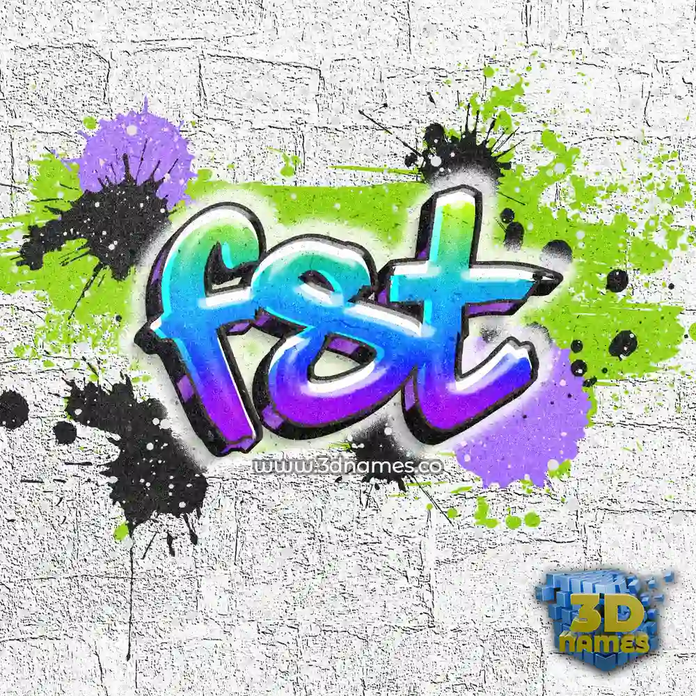 fst in Graffiti Grunge style - 3D name wallpaper
