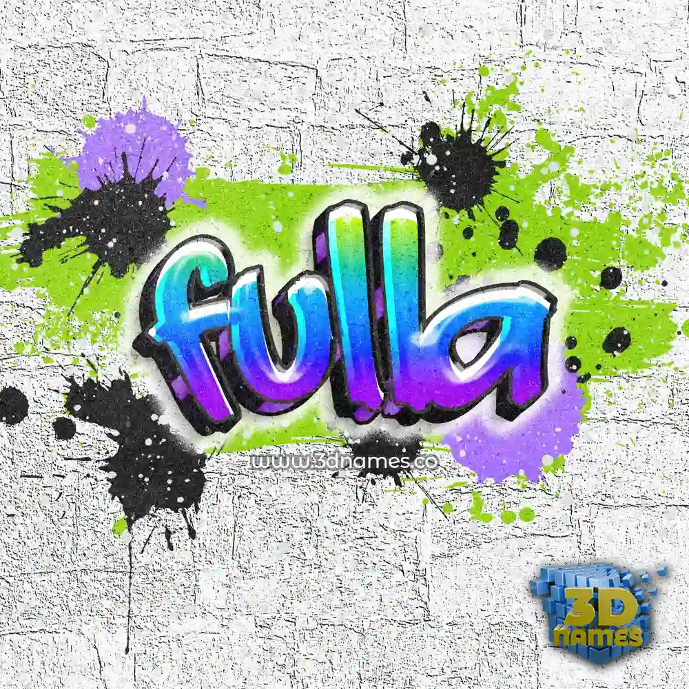 fulla in Graffiti Grunge style - 3D name wallpaper
