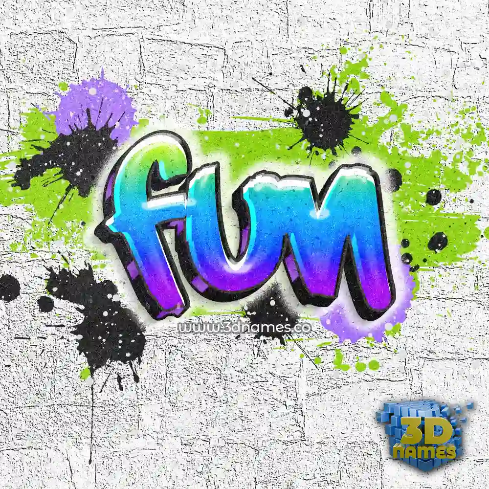 fun in Graffiti Grunge style - 3D name wallpaper