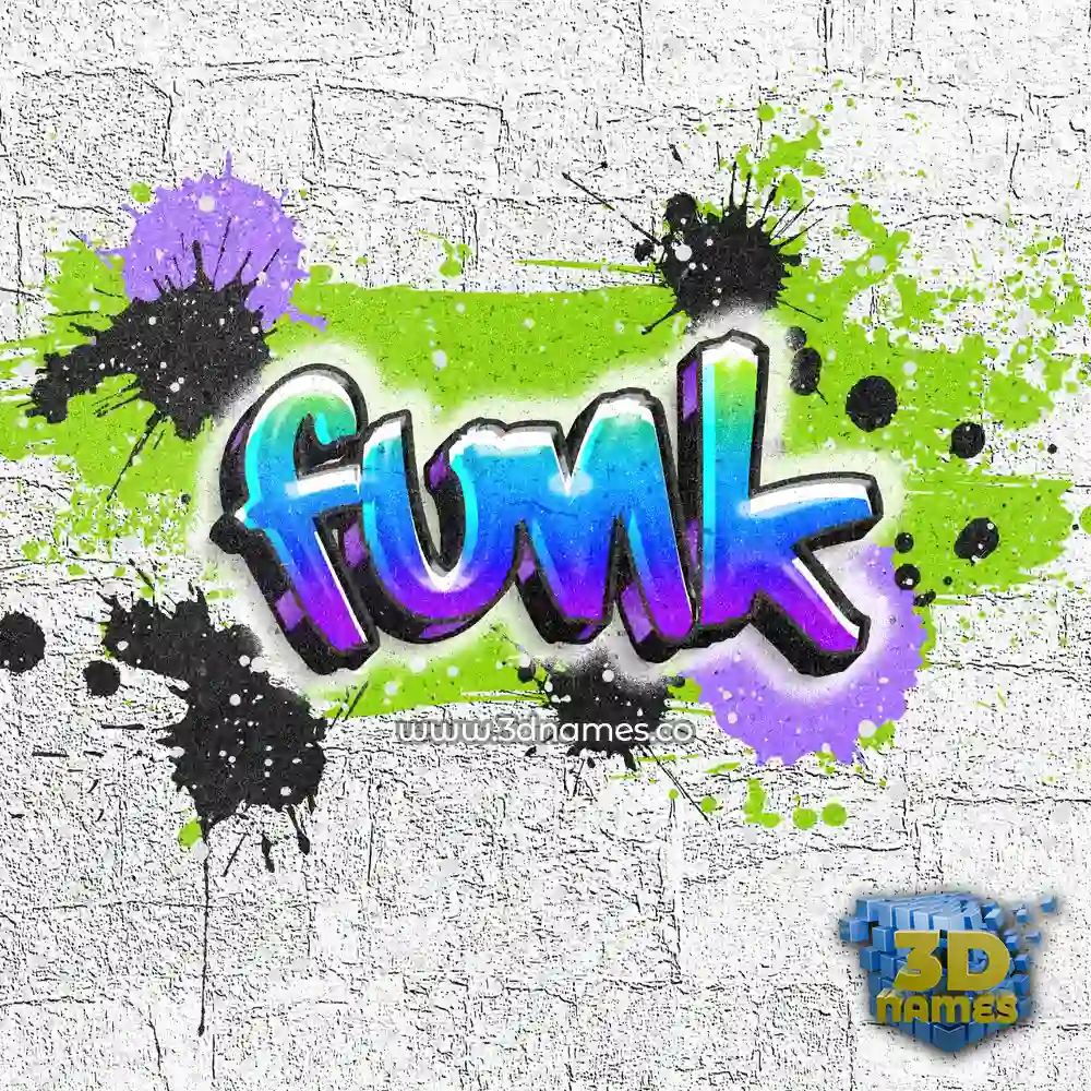 funk in Graffiti Grunge style - 3D name wallpaper