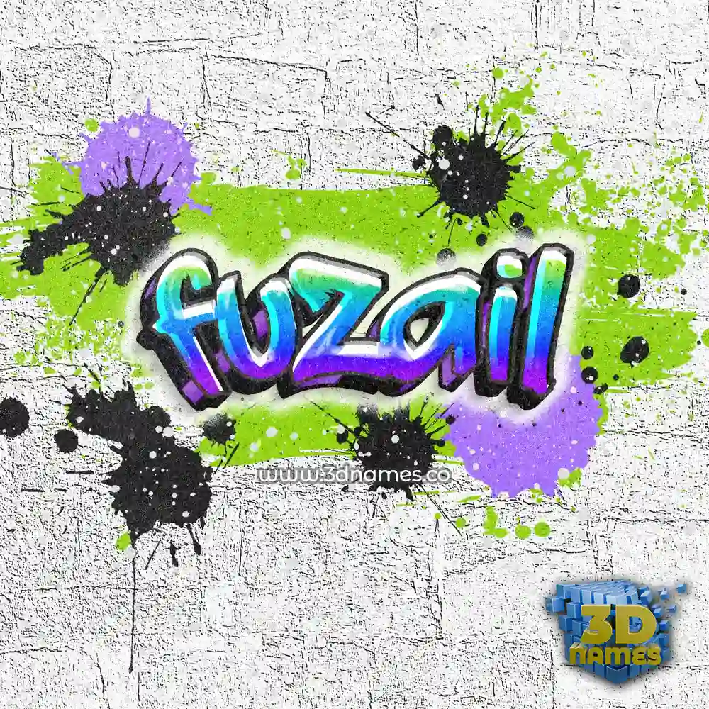 fuzail in Graffiti Grunge style - 3D name wallpaper