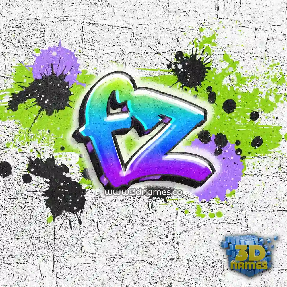 fz in Graffiti Grunge style - 3D name wallpaper