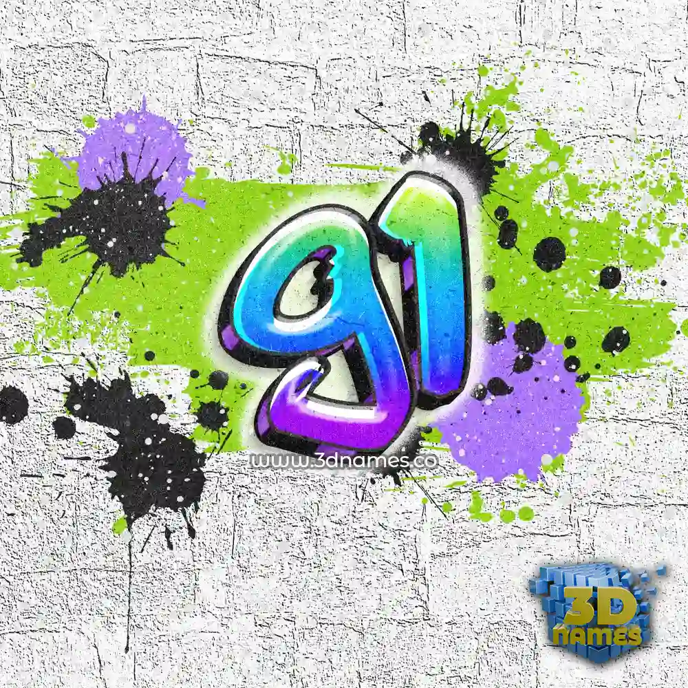 g1 in Graffiti Grunge style - 3D name wallpaper