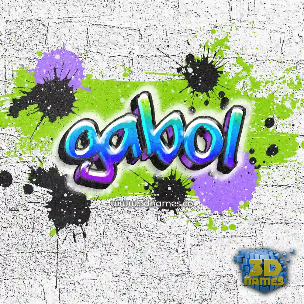 gabol in Graffiti Grunge style - 3D name wallpaper