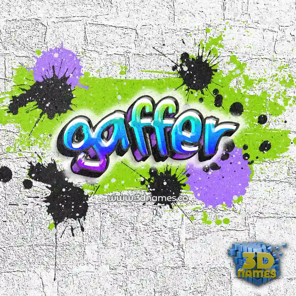 gaffer in Graffiti Grunge style - 3D name wallpaper