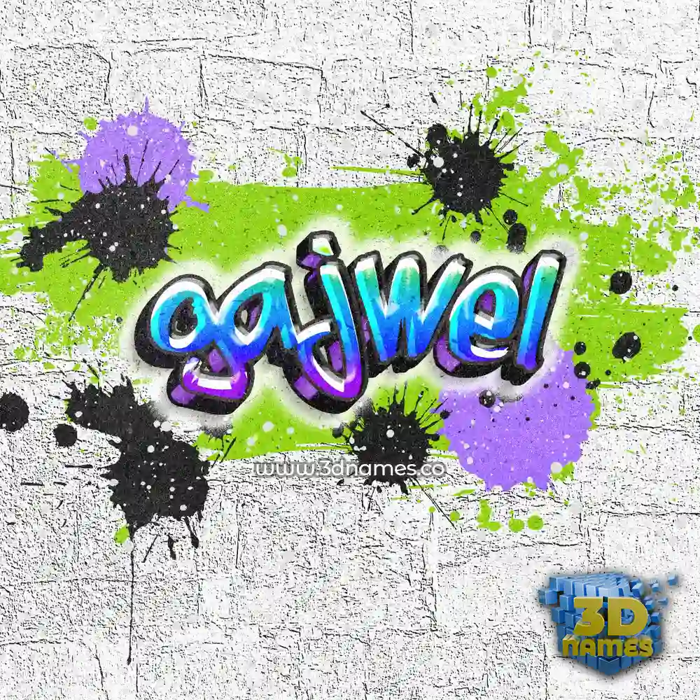 gajwel in Graffiti Grunge style - 3D name wallpaper