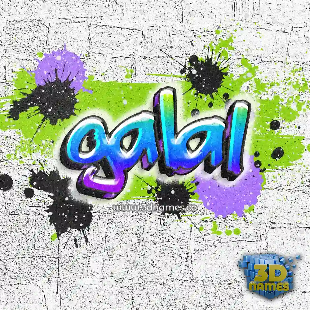 galal in Graffiti Grunge style - 3D name wallpaper