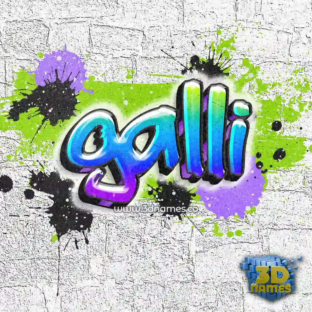 galli in Graffiti Grunge style - 3D name wallpaper