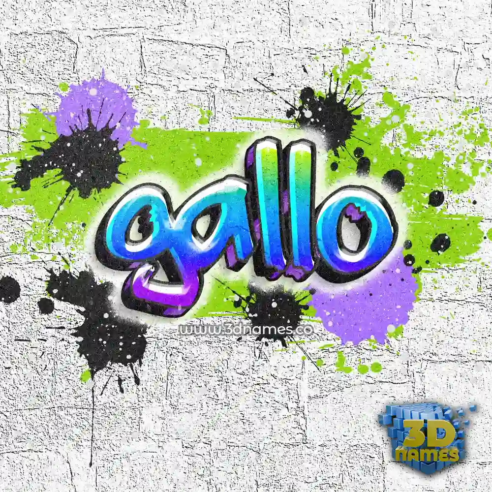 gallo in Graffiti Grunge style - 3D name wallpaper