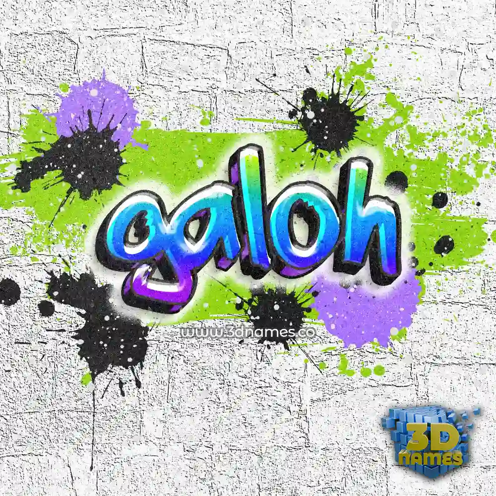 galoh in Graffiti Grunge style - 3D name wallpaper