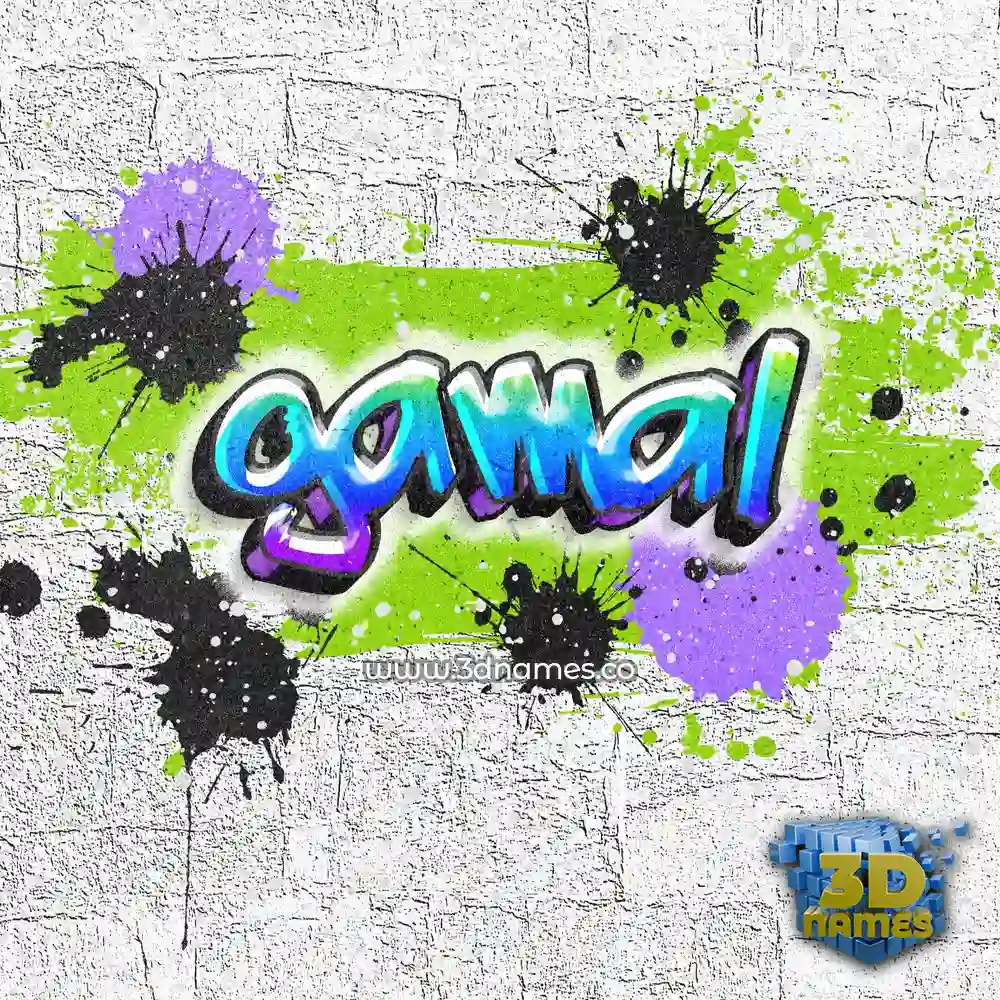 gamal in Graffiti Grunge style - 3D name wallpaper