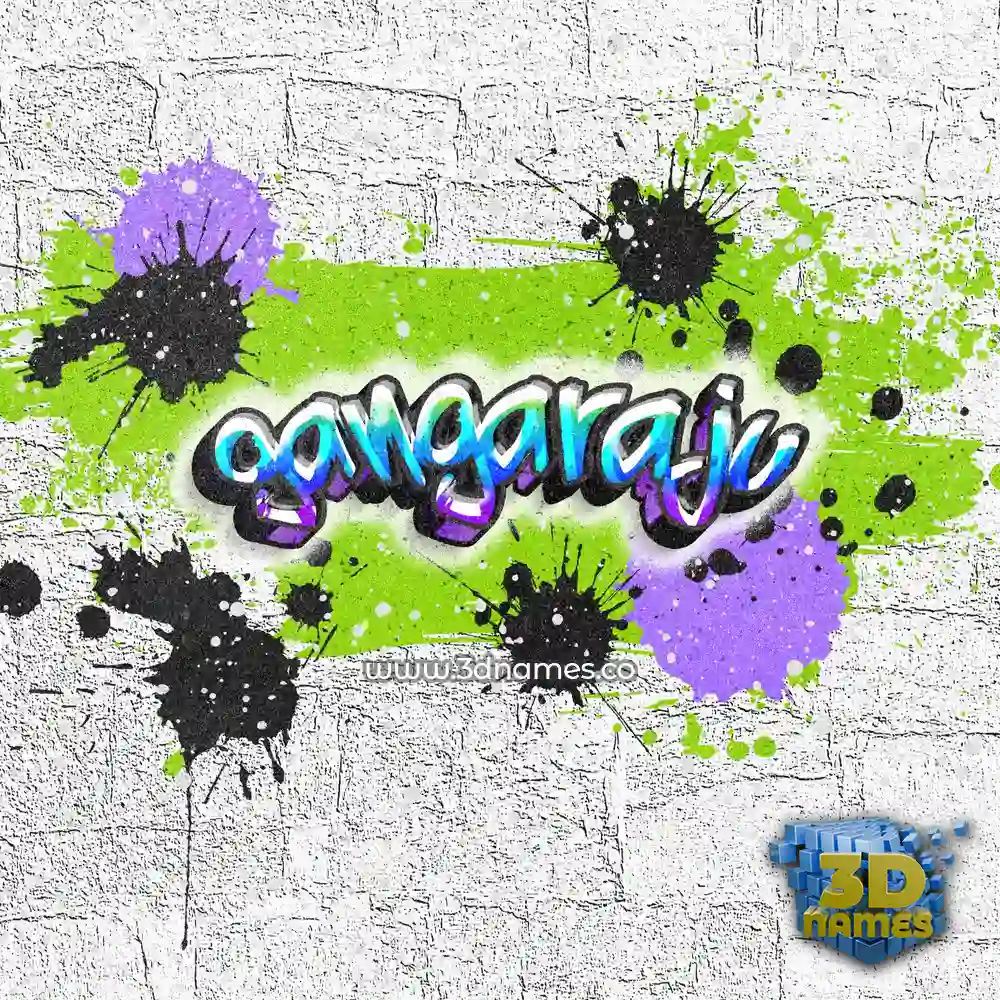 gangaraju in Graffiti Grunge style - 3D name wallpaper