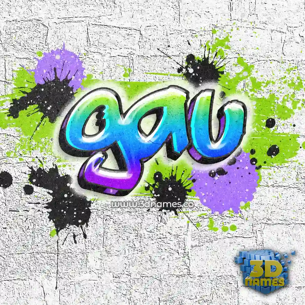 gau in Graffiti Grunge style - 3D name wallpaper