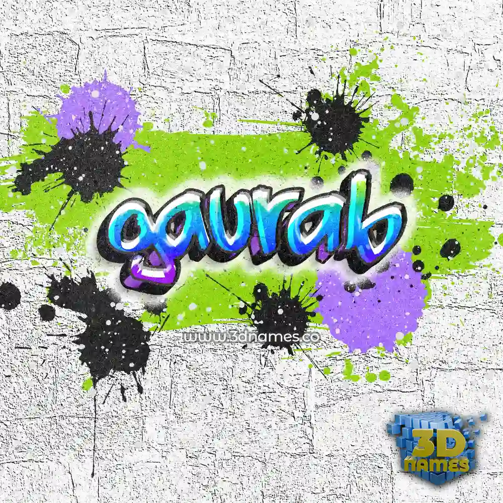 gaurab in Graffiti Grunge style - 3D name wallpaper