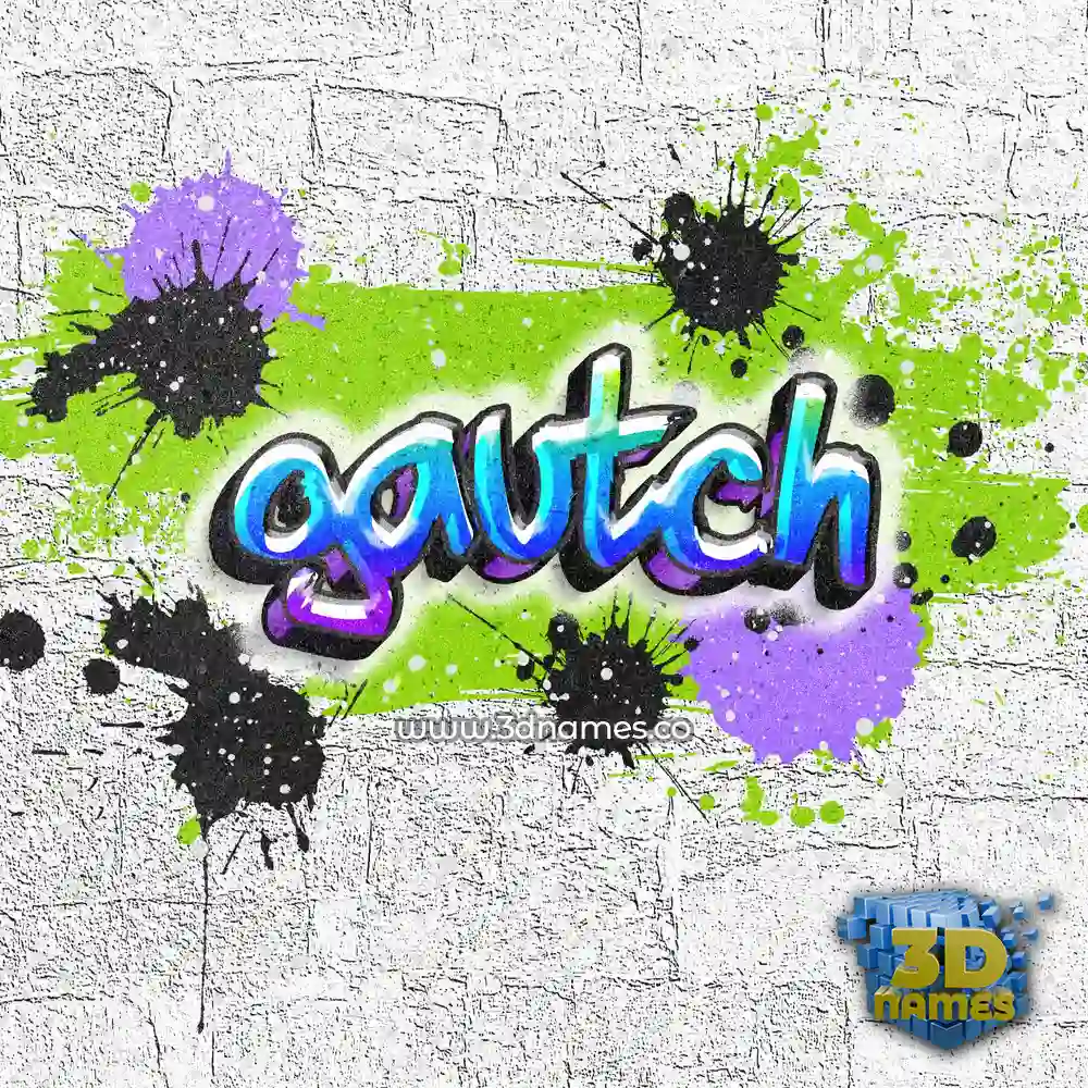gautch in Graffiti Grunge style - 3D name wallpaper