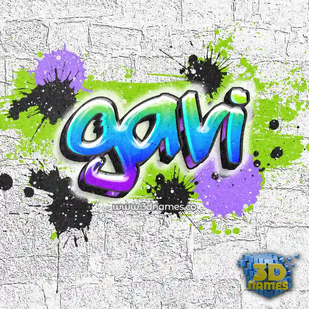 gavi in Graffiti Grunge style - 3D name wallpaper