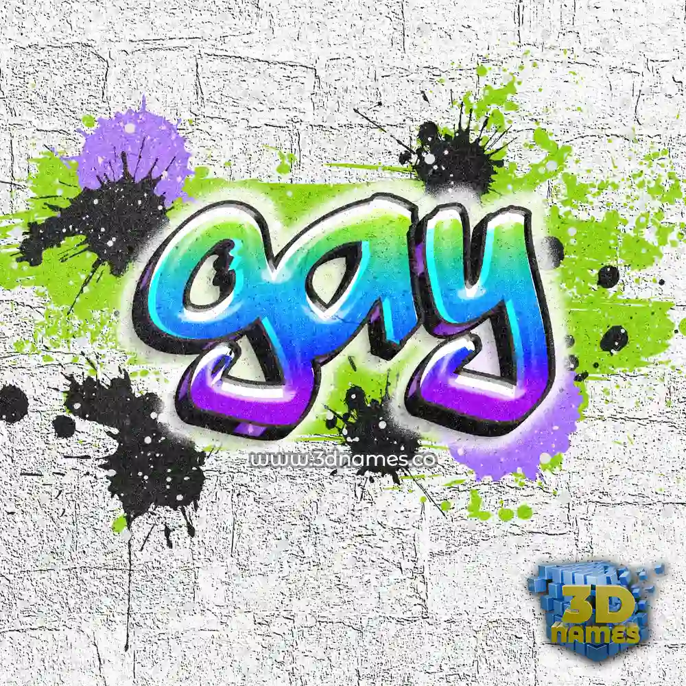 gay in Graffiti Grunge style - 3D name wallpaper