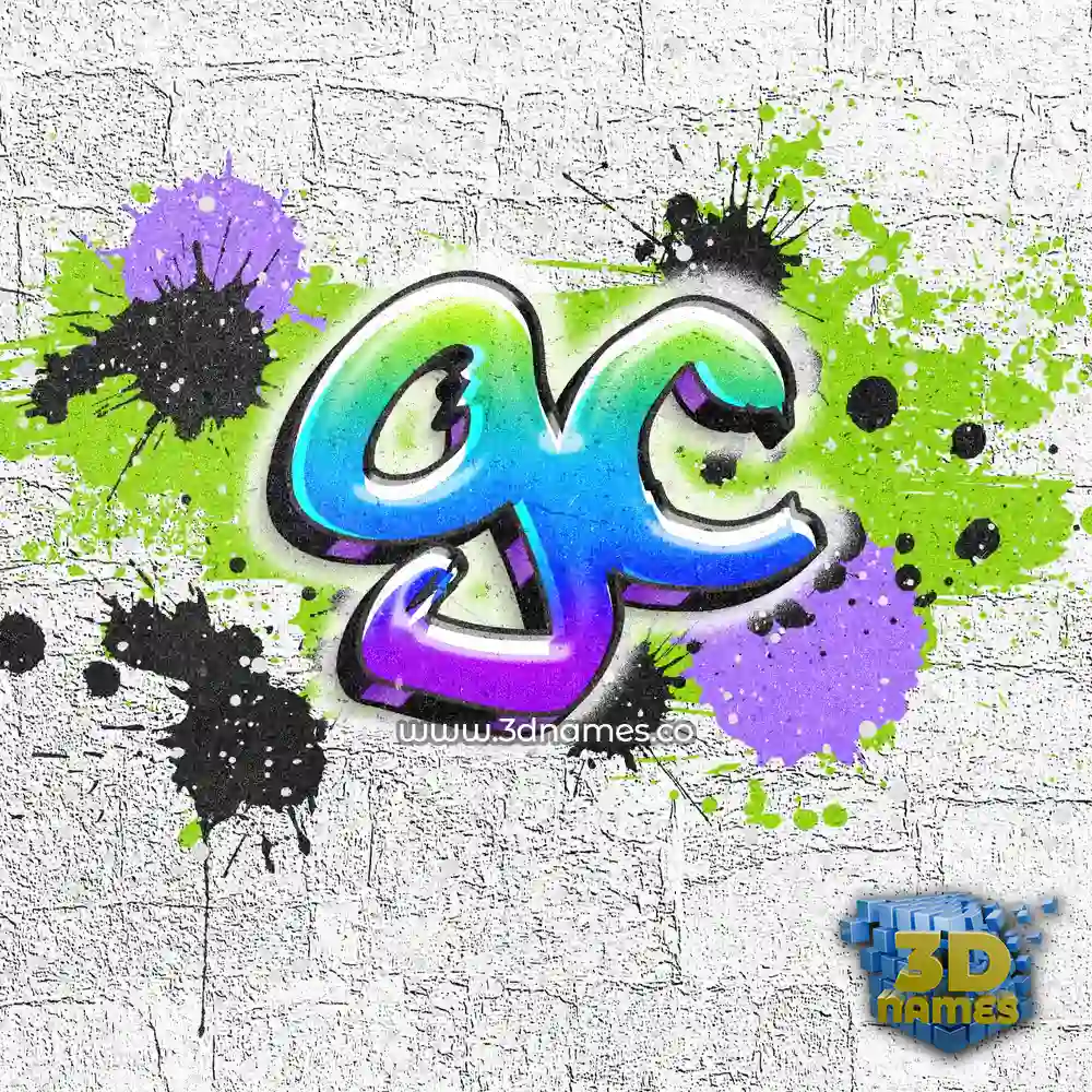 gc in Graffiti Grunge style - 3D name wallpaper