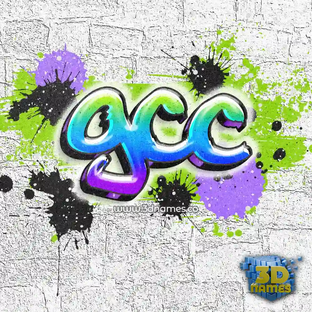 gcc in Graffiti Grunge style - 3D name wallpaper