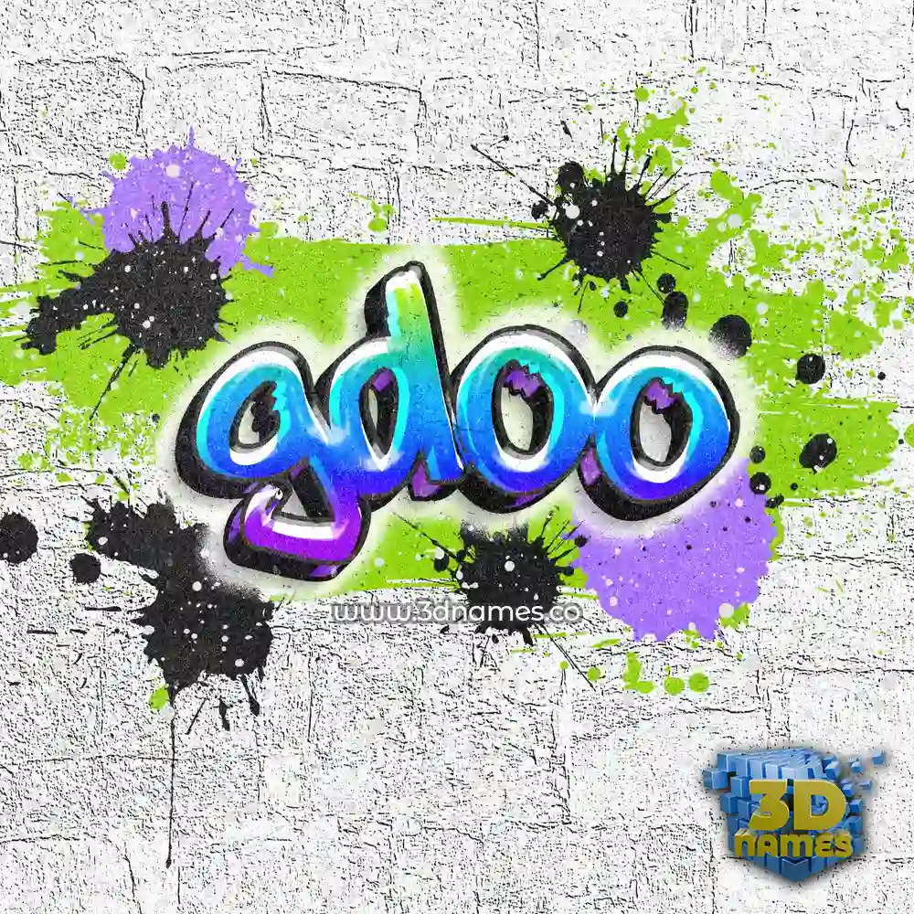 gdoo in Graffiti Grunge style - 3D name wallpaper