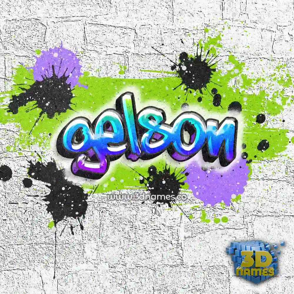 gelson in Graffiti Grunge style - 3D name wallpaper