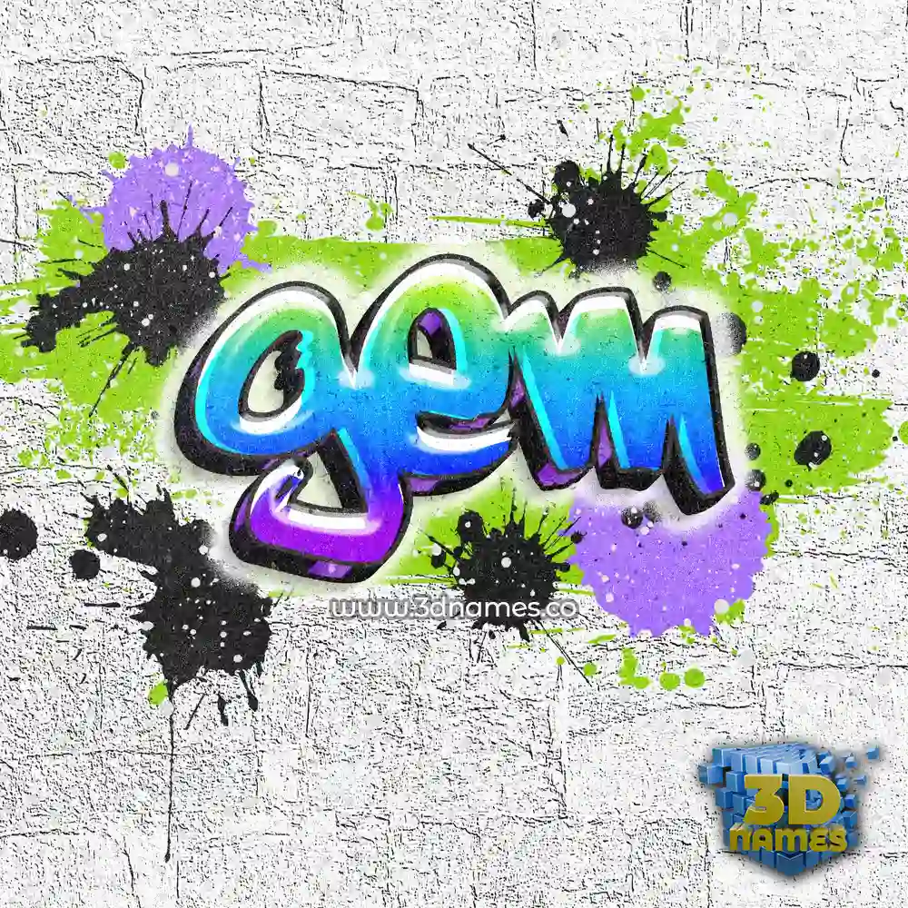 gem in Graffiti Grunge style - 3D name wallpaper