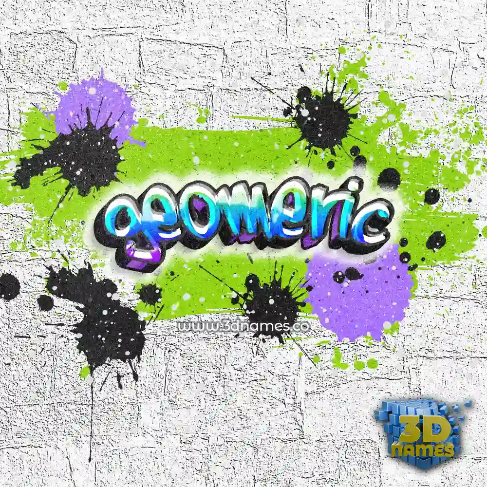 geomeric in Graffiti Grunge style - 3D name wallpaper