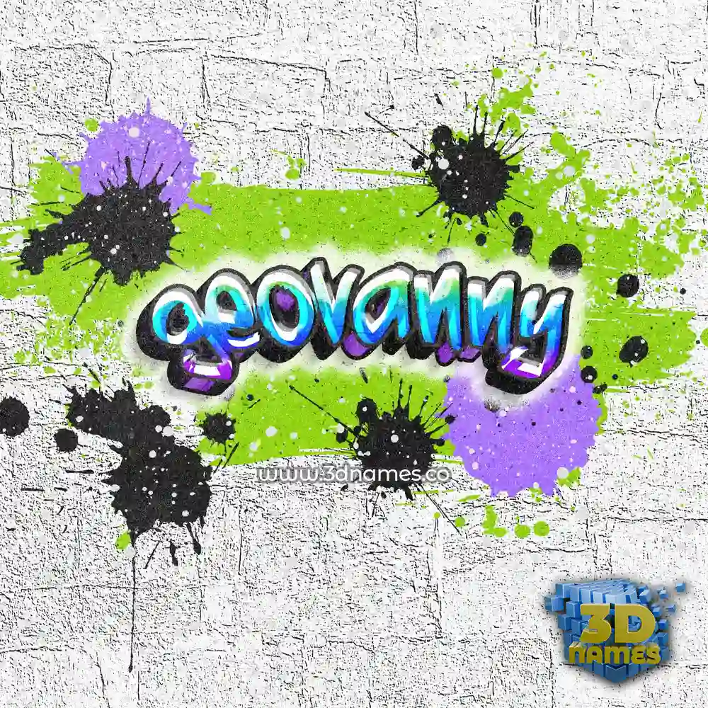 geovanny in Graffiti Grunge style - 3D name wallpaper