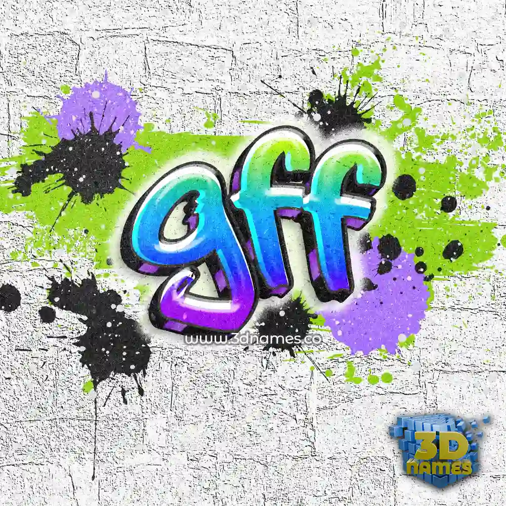 gff in Graffiti Grunge style - 3D name wallpaper