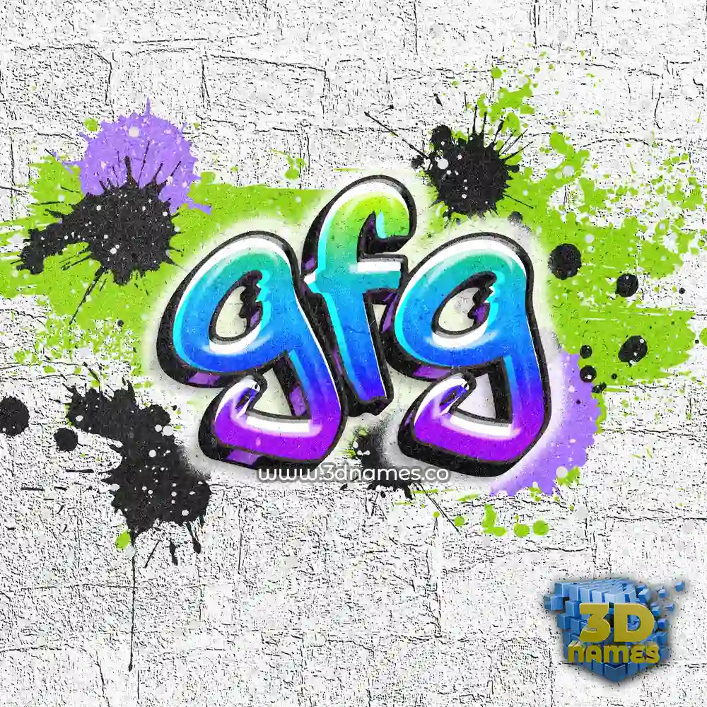 gfg in Graffiti Grunge style - 3D name wallpaper