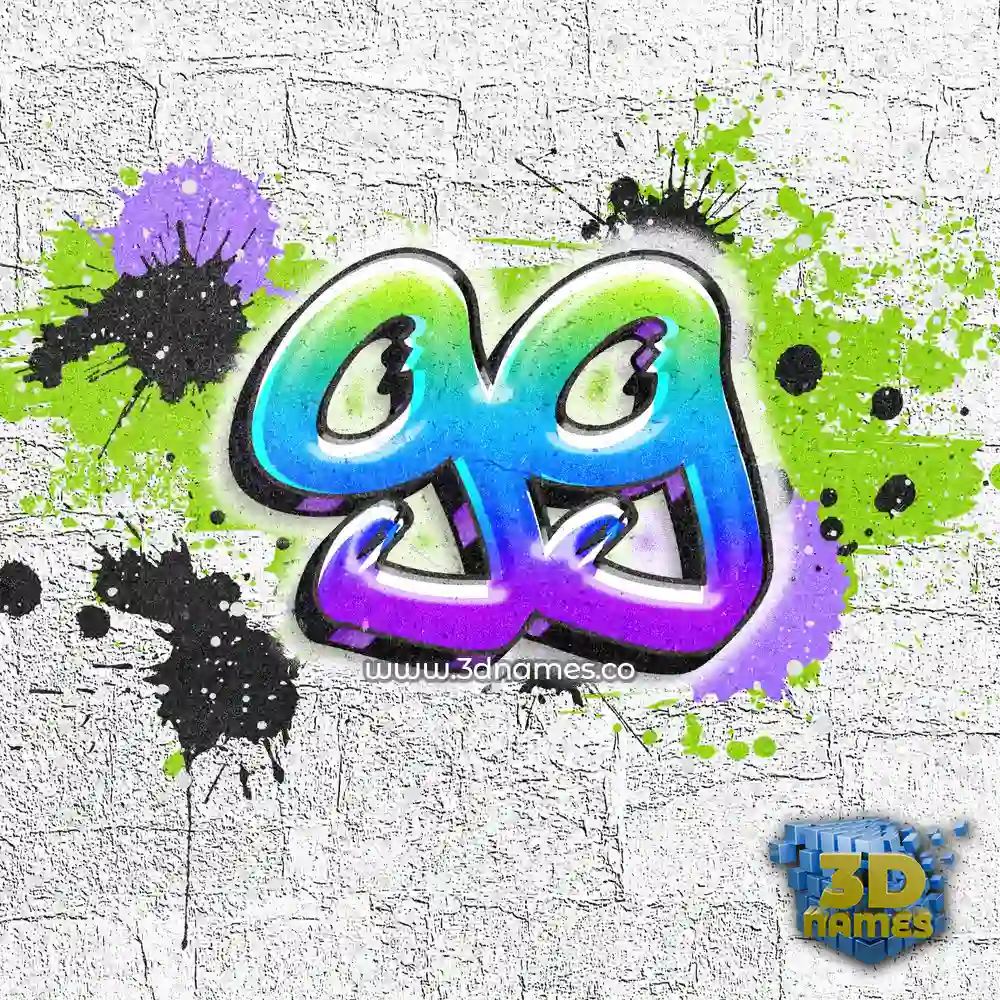 gg in Graffiti Grunge style - 3D name wallpaper